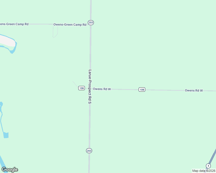 map of restaurants, bars, coffee shops, grocery stores, and more near 2516 Owens Road West in Prospect
