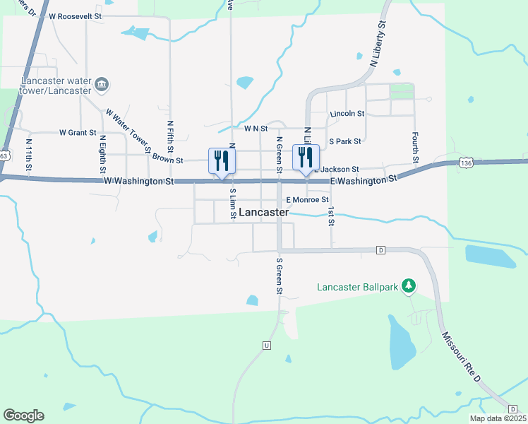 map of restaurants, bars, coffee shops, grocery stores, and more near in Lancaster