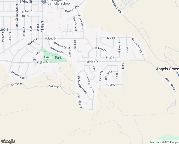 map of restaurants, bars, coffee shops, grocery stores, and more near 558 Oak Ln in Tooele