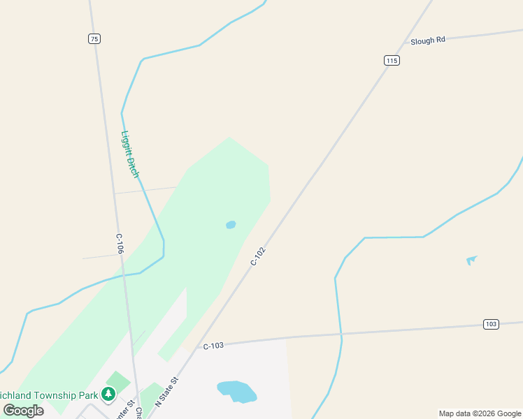 map of restaurants, bars, coffee shops, grocery stores, and more near 10661-11399 C-102 in Belle Center