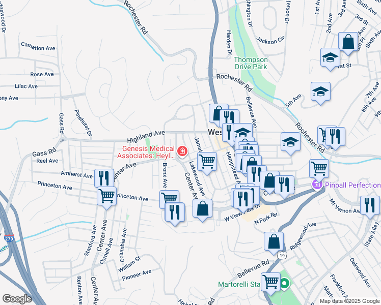 map of restaurants, bars, coffee shops, grocery stores, and more near 220 Lakewood Avenue in Pittsburgh