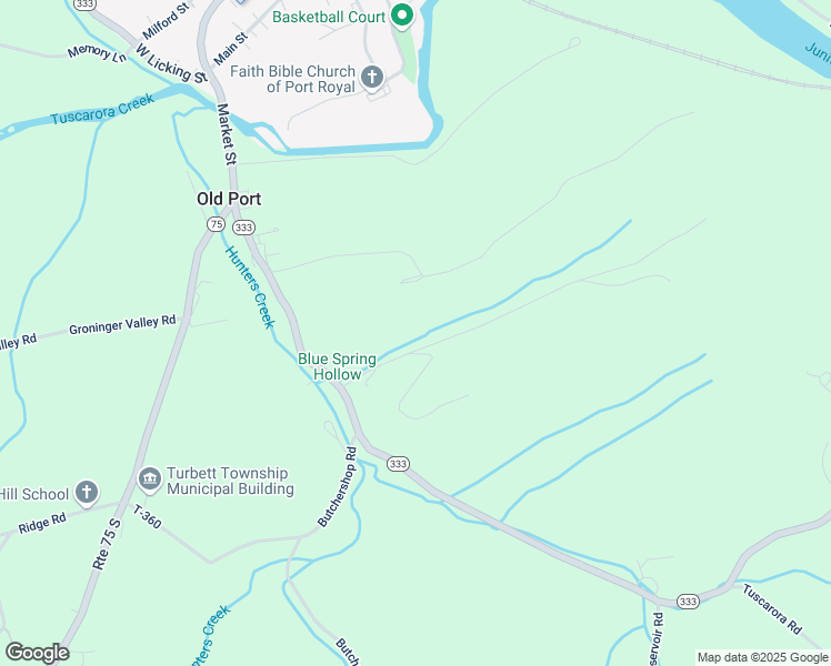 map of restaurants, bars, coffee shops, grocery stores, and more near 215 Blue Springs Hollow Road in Port Royal