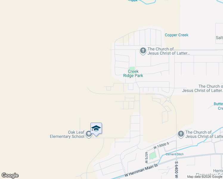 map of restaurants, bars, coffee shops, grocery stores, and more near 13064 Lazy Creek Cove in Herriman