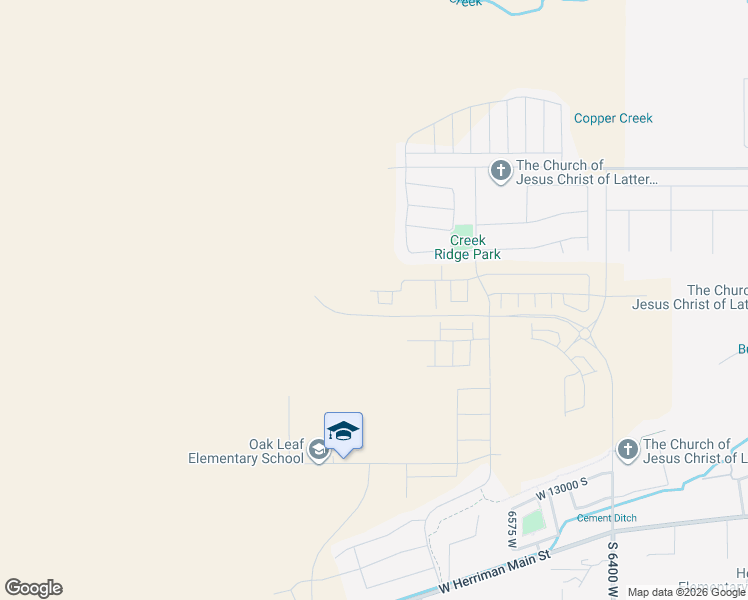 map of restaurants, bars, coffee shops, grocery stores, and more near South Dansie Boulevard in Herriman