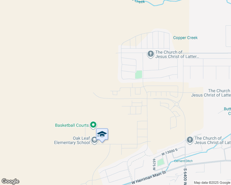 map of restaurants, bars, coffee shops, grocery stores, and more near 6801 West Pine Trail Lane in Herriman