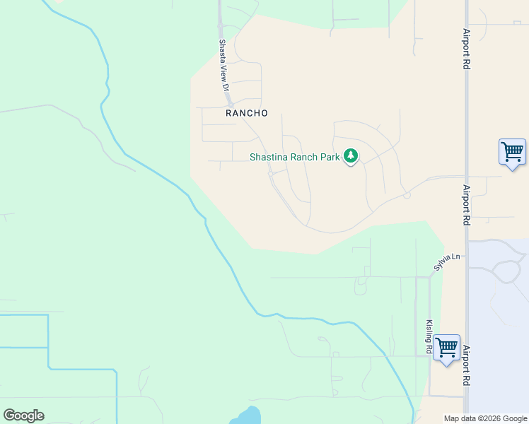 map of restaurants, bars, coffee shops, grocery stores, and more near 3020 Sylvia Lane in Redding