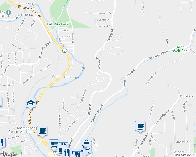 map of restaurants, bars, coffee shops, grocery stores, and more near 113 Magnolia Drive in Glenshaw
