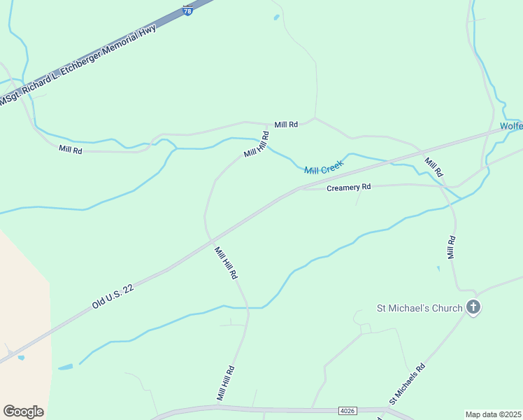 map of restaurants, bars, coffee shops, grocery stores, and more near 2924 Old U.S. 22 in Hamburg