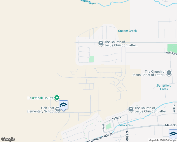 map of restaurants, bars, coffee shops, grocery stores, and more near 12644 High View Lane in Herriman