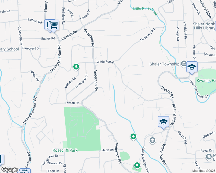 map of restaurants, bars, coffee shops, grocery stores, and more near 116 Crestwood Drive in Millvale