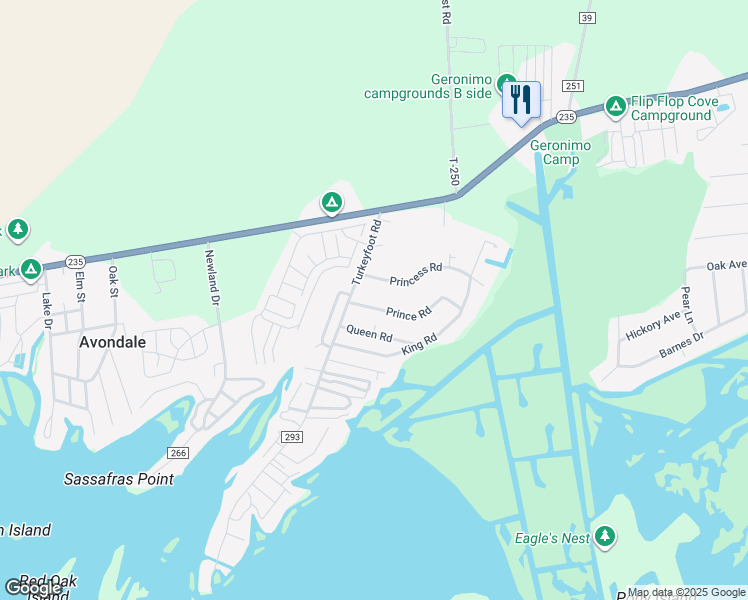 map of restaurants, bars, coffee shops, grocery stores, and more near 9045 Princess Road in Lakeview