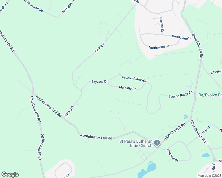 map of restaurants, bars, coffee shops, grocery stores, and more near 5220 Majestic Drive in Coopersburg