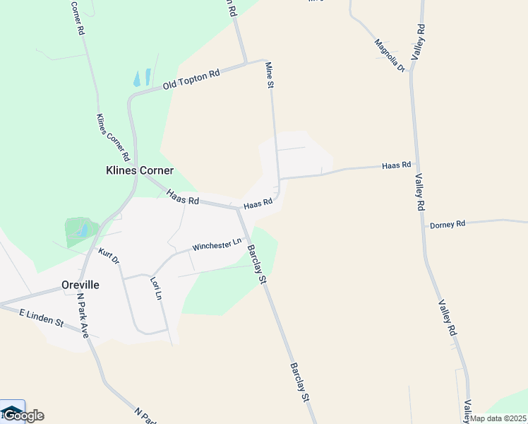 map of restaurants, bars, coffee shops, grocery stores, and more near 107 Haas Road in Mertztown