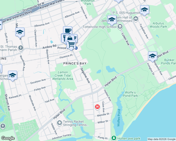 map of restaurants, bars, coffee shops, grocery stores, and more near 24 Singleton Street in Staten Island