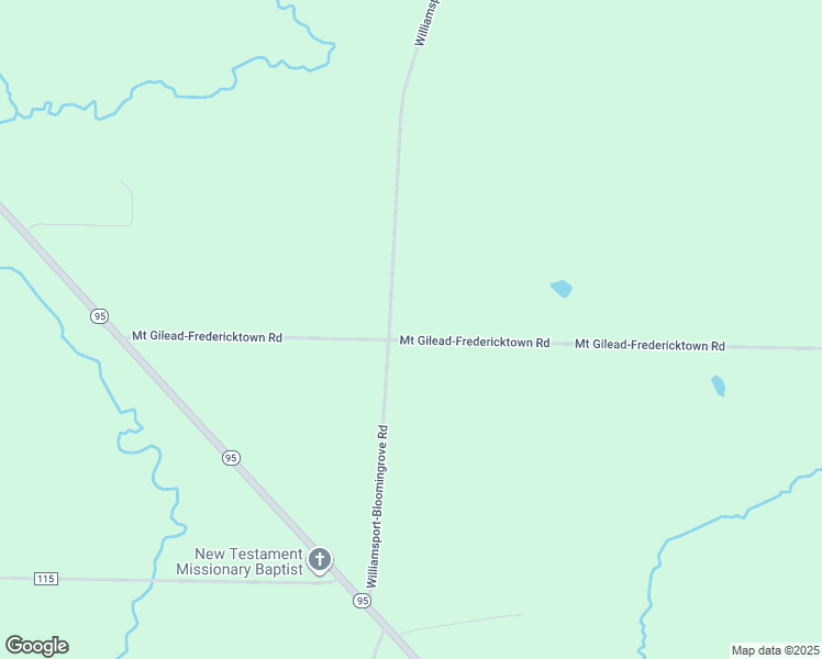 map of restaurants, bars, coffee shops, grocery stores, and more near 4616 County Road 20 in Mount Gilead