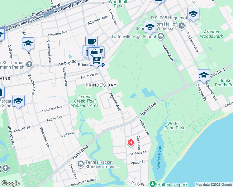 map of restaurants, bars, coffee shops, grocery stores, and more near 24 Singleton Street in Staten Island