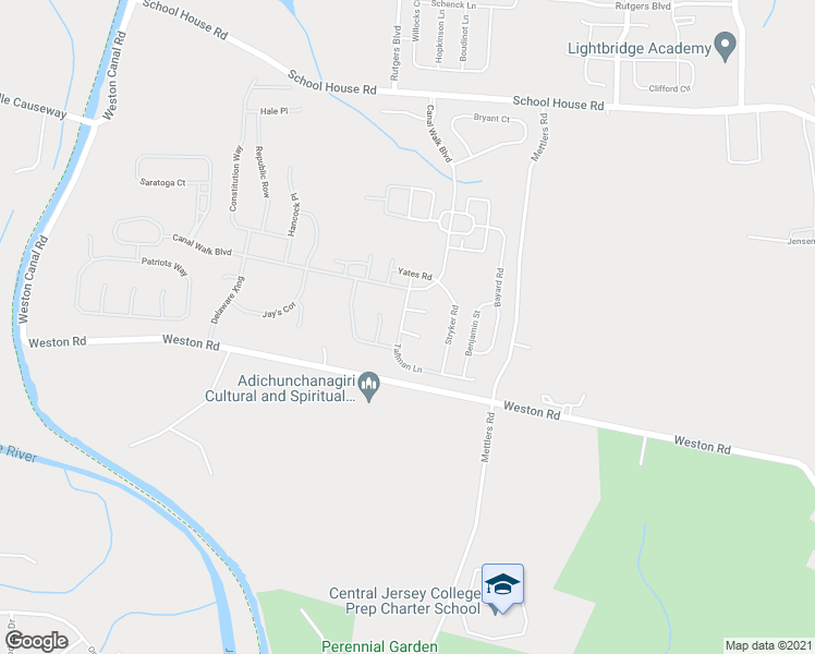 map of restaurants, bars, coffee shops, grocery stores, and more near 12 Tallman Lane in Franklin Township