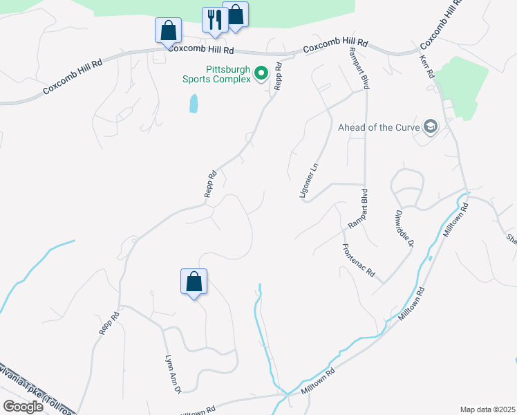map of restaurants, bars, coffee shops, grocery stores, and more near 300 Kellywood Court in New Kensington