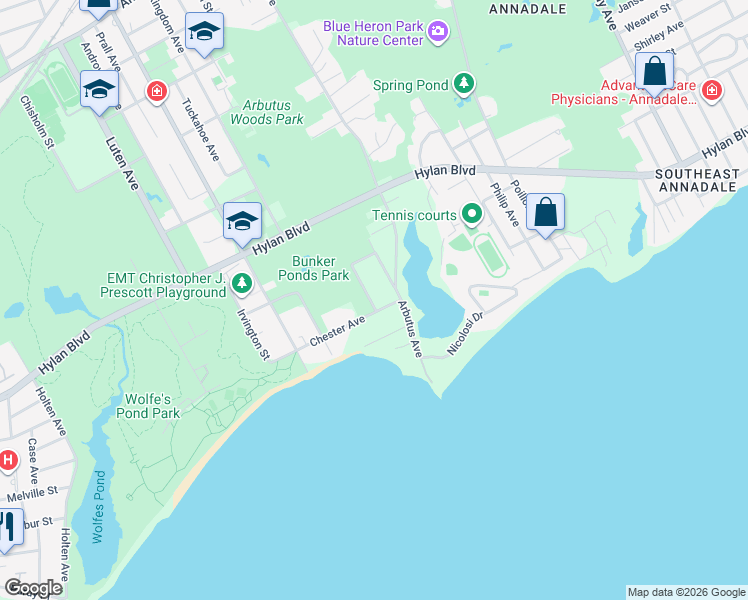 map of restaurants, bars, coffee shops, grocery stores, and more near 429 Linden Avenue in Staten Island