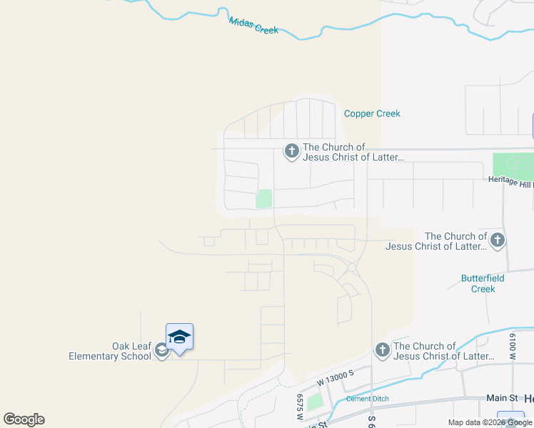 map of restaurants, bars, coffee shops, grocery stores, and more near 6667 Indigo Drive in Herriman