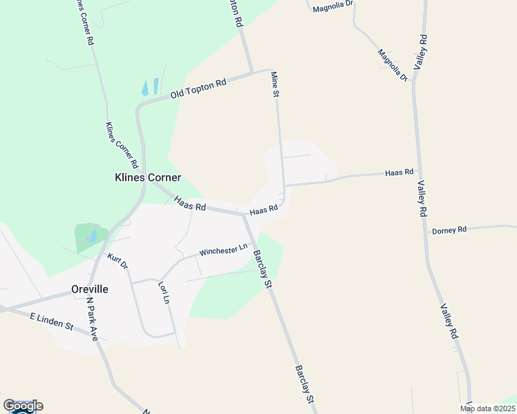 map of restaurants, bars, coffee shops, grocery stores, and more near 107 Haas Road in Mertztown