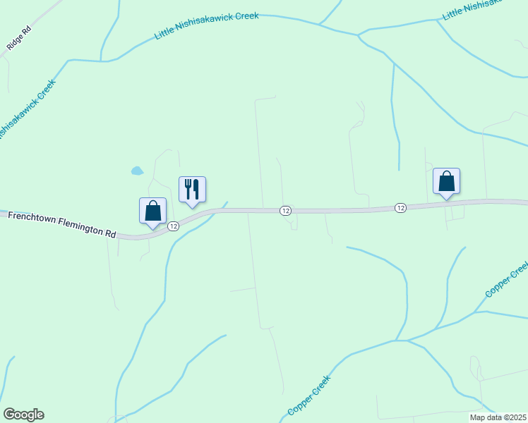 map of restaurants, bars, coffee shops, grocery stores, and more near 1108 Frenchtown Flemington Rd in Frenchtown