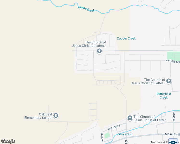 map of restaurants, bars, coffee shops, grocery stores, and more near 6667 Indigo Drive in Herriman