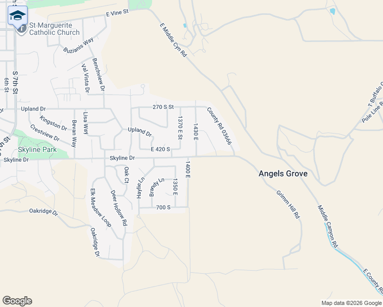 map of restaurants, bars, coffee shops, grocery stores, and more near 1372 East 420 South in Tooele
