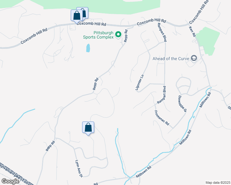 map of restaurants, bars, coffee shops, grocery stores, and more near 815 Emerald Drive in New Kensington