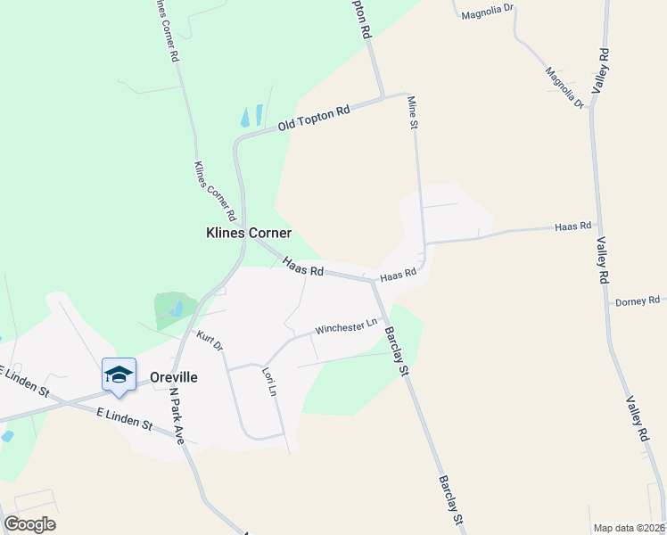 map of restaurants, bars, coffee shops, grocery stores, and more near 37 Haas Road in Mertztown