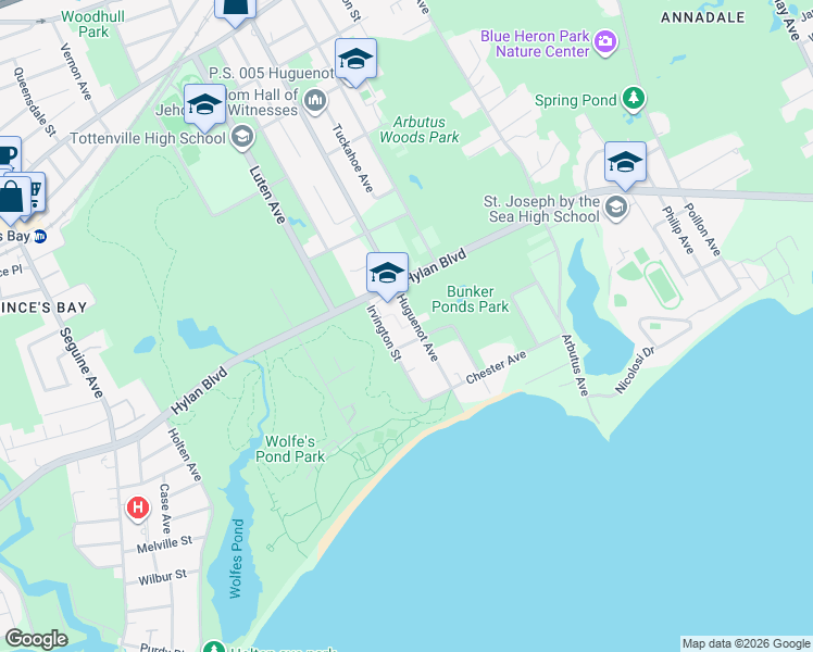 map of restaurants, bars, coffee shops, grocery stores, and more near 195 Edith Avenue in Staten Island