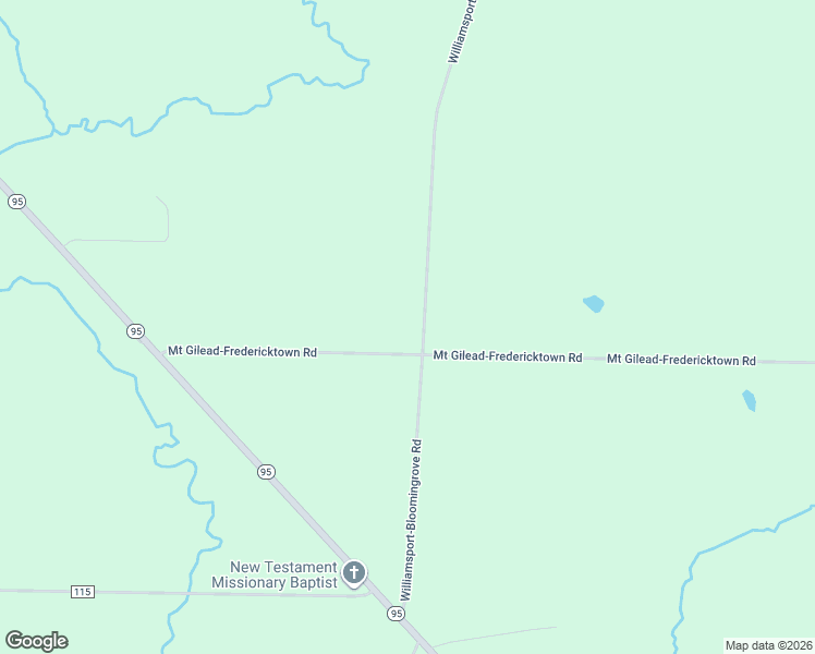 map of restaurants, bars, coffee shops, grocery stores, and more near 4616 County Road 20 in Mount Gilead