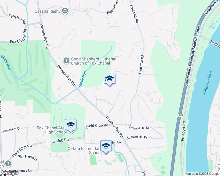 map of restaurants, bars, coffee shops, grocery stores, and more near in Blawnox