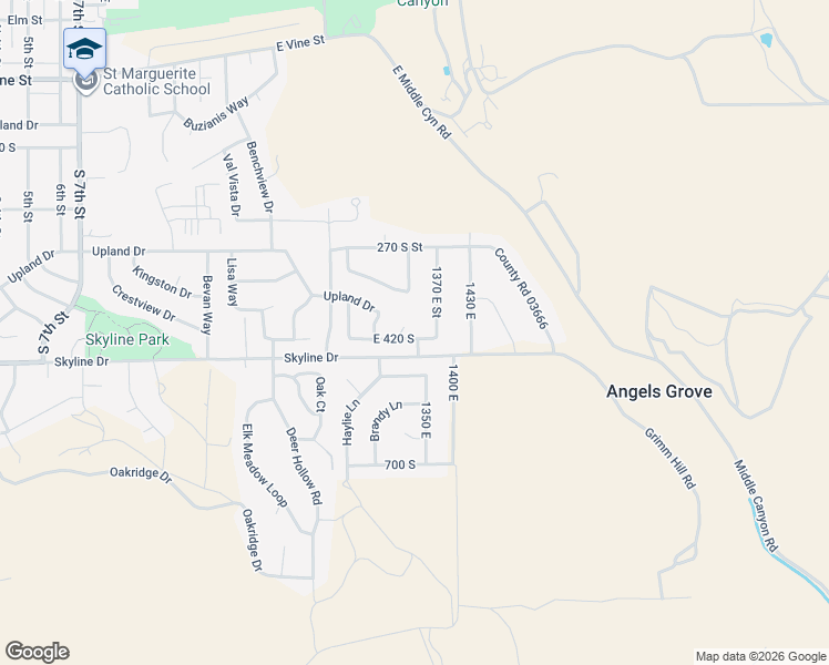 map of restaurants, bars, coffee shops, grocery stores, and more near 405 Vela Court in Tooele