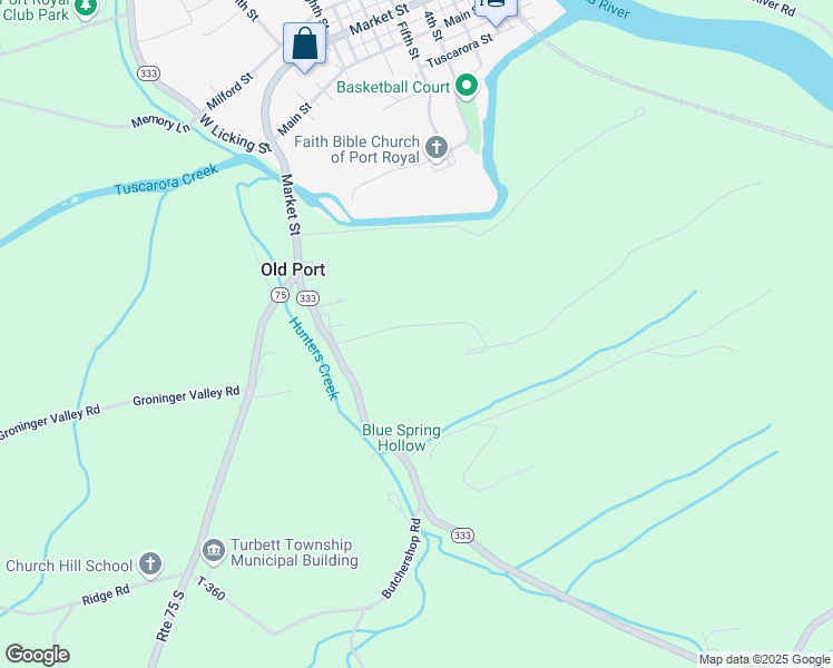 map of restaurants, bars, coffee shops, grocery stores, and more near 186 Royal View Drive in Port Royal
