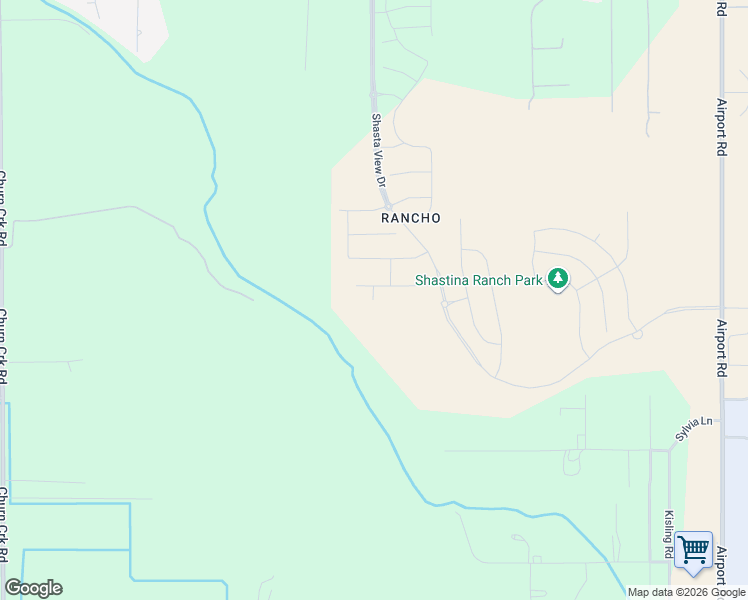 map of restaurants, bars, coffee shops, grocery stores, and more near 5500 Shasta Avenue in Redding