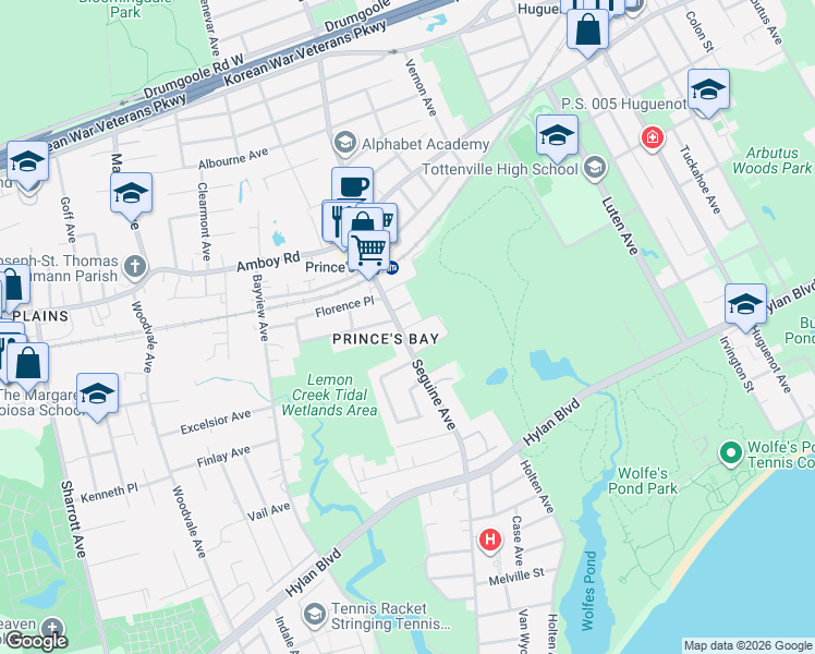 map of restaurants, bars, coffee shops, grocery stores, and more near 181 Mac Gregor Street in Staten Island