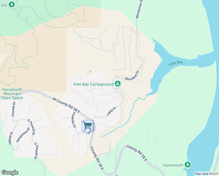 map of restaurants, bars, coffee shops, grocery stores, and more near 4521 Shoreline Drive in Fort Collins