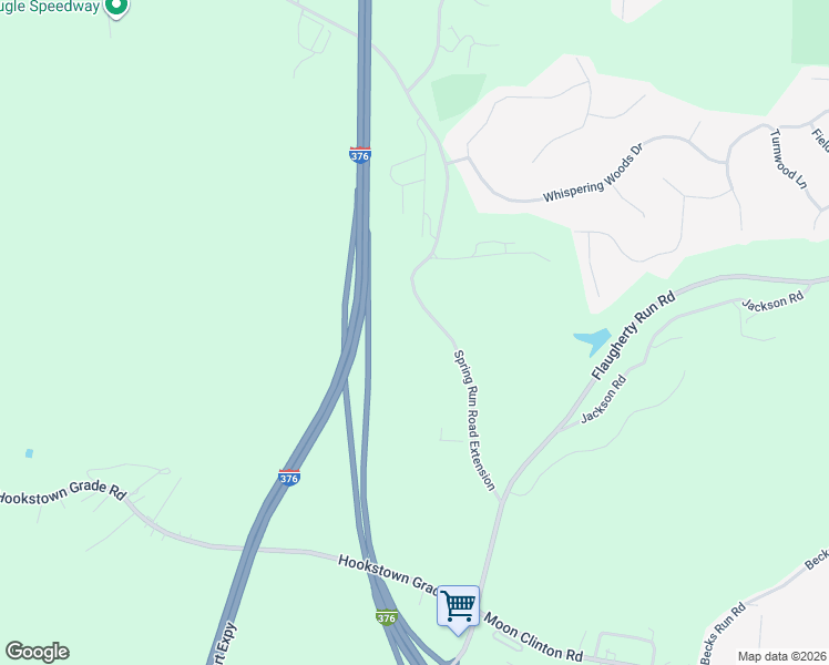 map of restaurants, bars, coffee shops, grocery stores, and more near 91 Spring Run Road Extension in Coraopolis