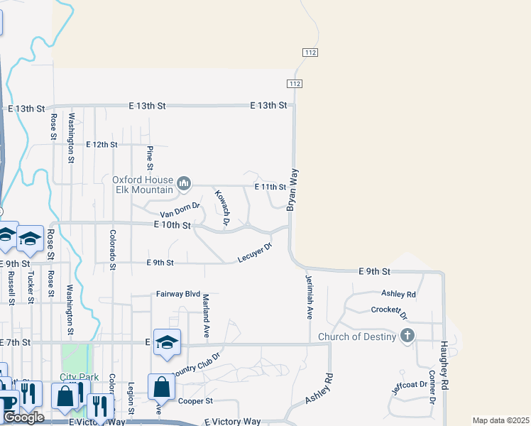 map of restaurants, bars, coffee shops, grocery stores, and more near 1042-1052 Harris Drive in Craig