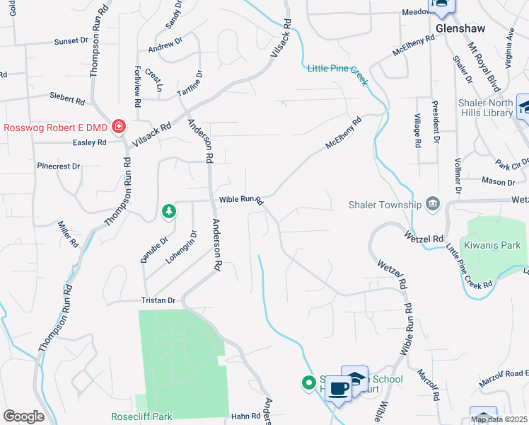 map of restaurants, bars, coffee shops, grocery stores, and more near 925 Ada Drive in Pittsburgh