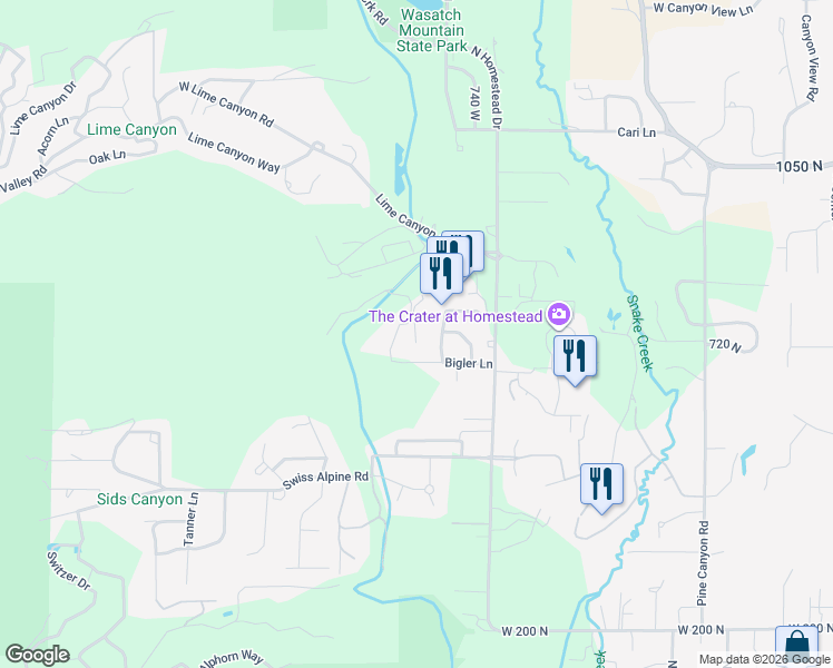 map of restaurants, bars, coffee shops, grocery stores, and more near 840 Bigler Lane in Midway