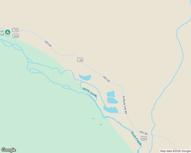 map of restaurants, bars, coffee shops, grocery stores, and more near Forest Road 134 in Hanna