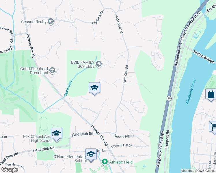 map of restaurants, bars, coffee shops, grocery stores, and more near 211 Timber Ridge Road in Pittsburgh