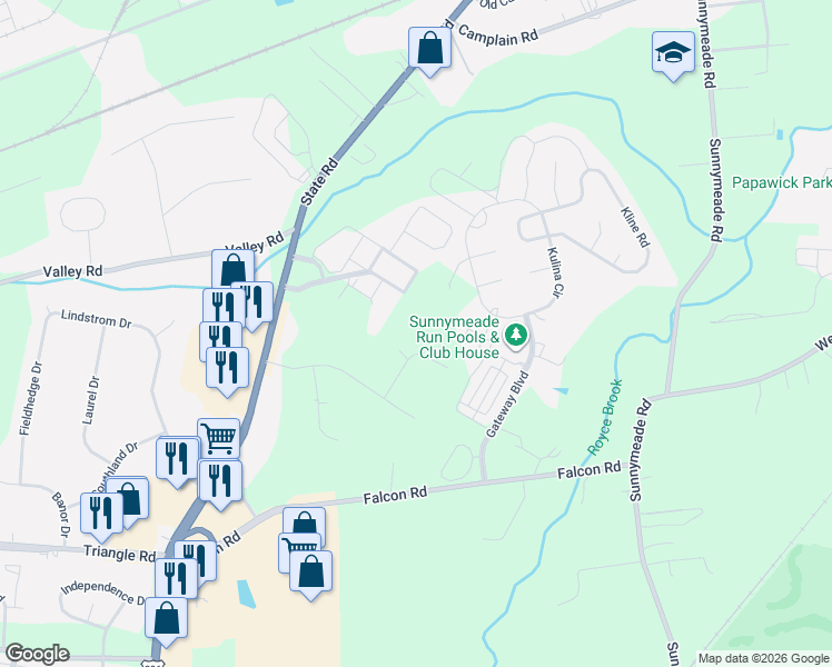 map of restaurants, bars, coffee shops, grocery stores, and more near 13 Grouse Road in Somerset County