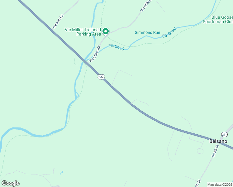 map of restaurants, bars, coffee shops, grocery stores, and more near 4129 U.S. 422 in Belsano