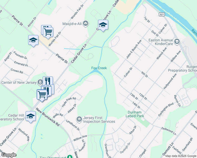 map of restaurants, bars, coffee shops, grocery stores, and more near 125 Sunnyvale Court in Franklin Township