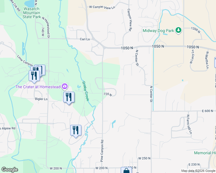 map of restaurants, bars, coffee shops, grocery stores, and more near in Midway