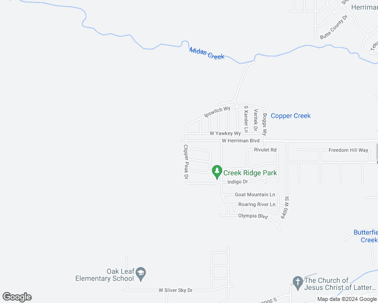 map of restaurants, bars, coffee shops, grocery stores, and more near 6757 Dry Peak Dr in Herriman