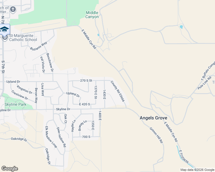 map of restaurants, bars, coffee shops, grocery stores, and more near 299 North 1430 East in Tooele